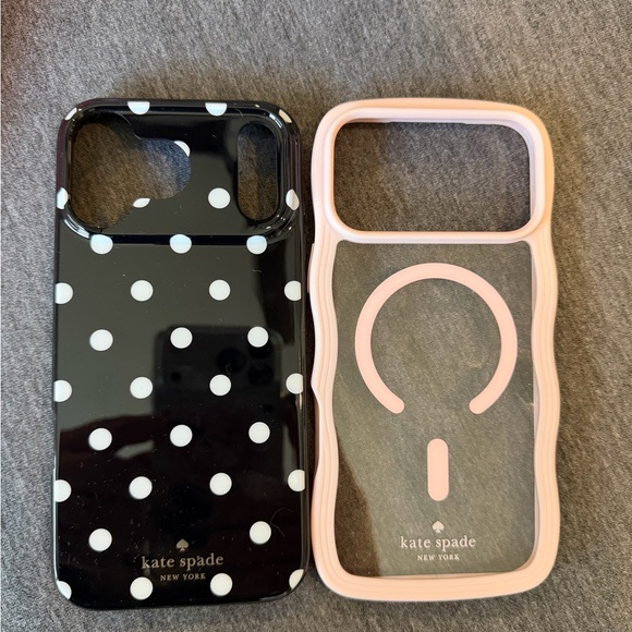 kate spade Other - Kate Spade Black and Pink Polka Dot Phone Case Set